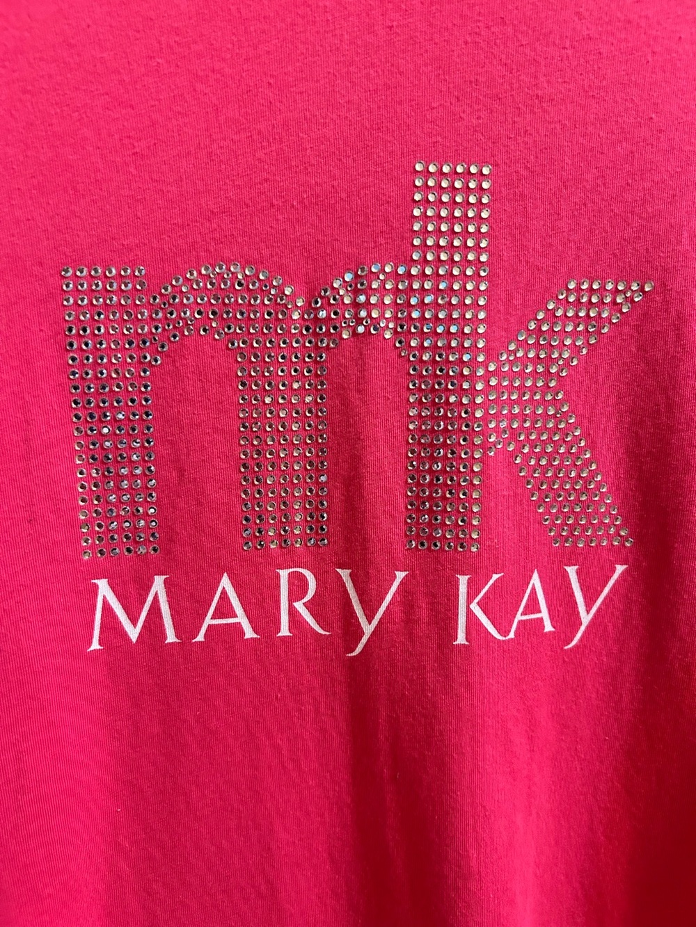 Mary Kay ladies Hot Pink Studded Logo Tee